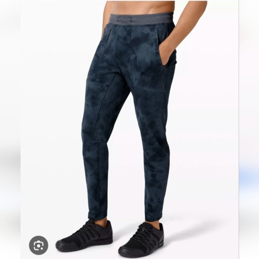 LULULEMON Textured Tech Pants In Diamond Dye Iron Blue